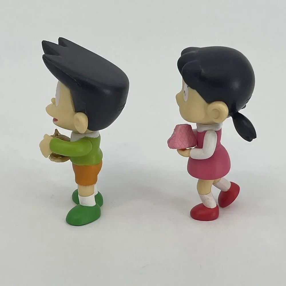 Lot of 2 Doraemon Figures Fujiko Shizuka & Suneo Japanese Manga Figurines